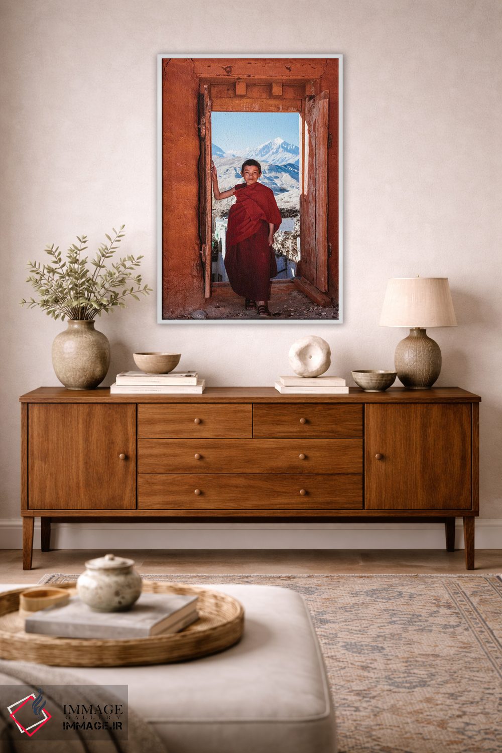 تابلو دکوراتیو Nepal II,راهب مبتدی، نپال ۲ اثر ماتئو کولومبو - D2W