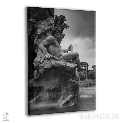 تابلو دکوراتیو Piazza Navona,آبنمای میدان ناوونا اثر ماتئو کولومبو - نمای پرسپکتیو محصول