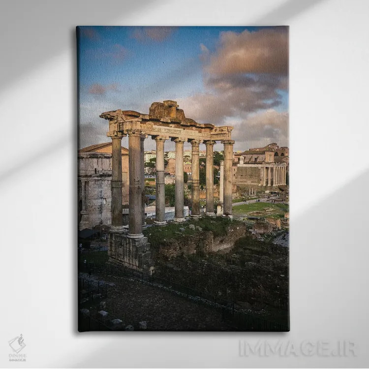 تابلو دکوراتیو Rome,معبد زحل، رم اثر ماتئو کولومبو - نمای روبهرو روی دیوار