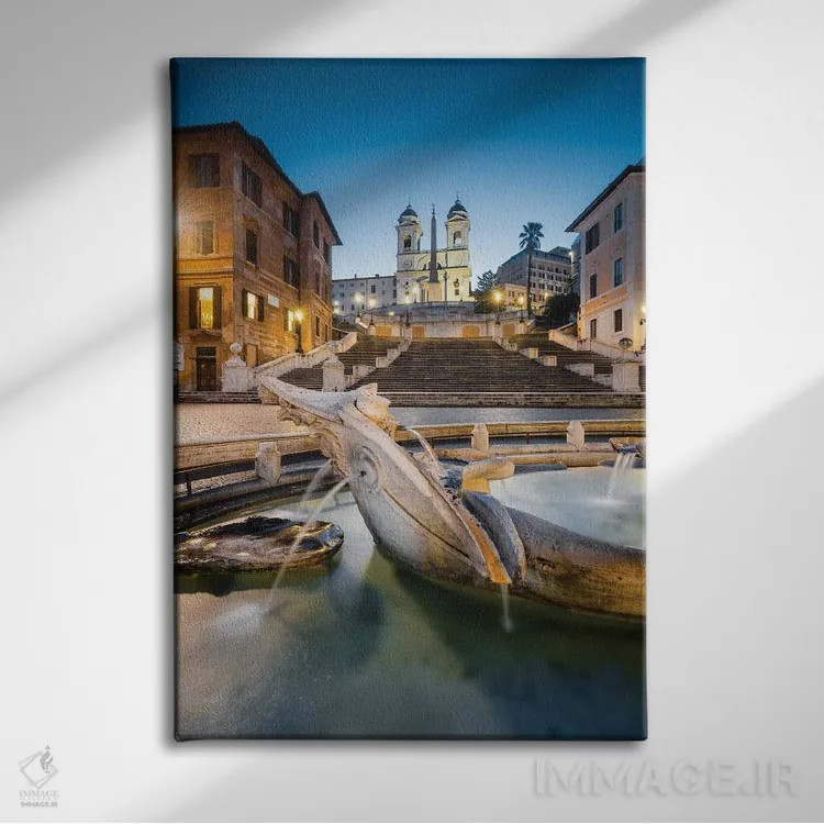 تابلو دکوراتیو Rome, Italy II,پیاتزا دی اسپانیا، رم، ایتالیا II اثر ماتئو کولومبو - نمای روبهرو روی دیوار