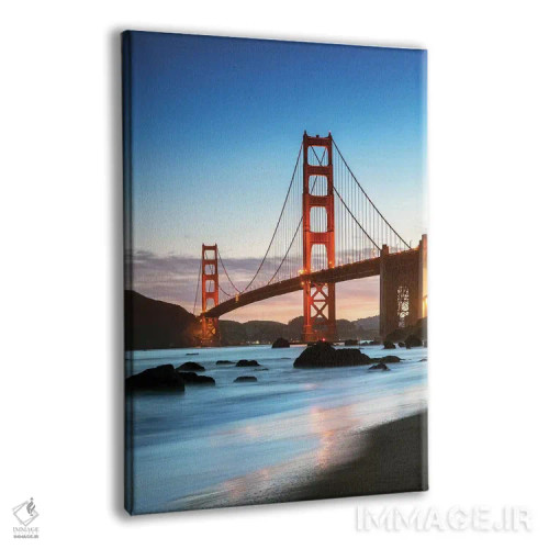 تابلو دکوراتیو San Francisco,سپیده دم در پل گلدن گیت، سان فرانسیسکو اثر ماتئو کولومبو - نمای پرسپکتیو محصول