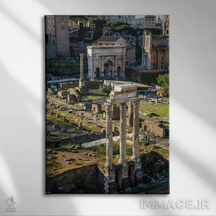 تابلو دکوراتیو Rome,فروم رومی، رم اثر ماتئو کولومبو - نمای روبهرو روی دیوار