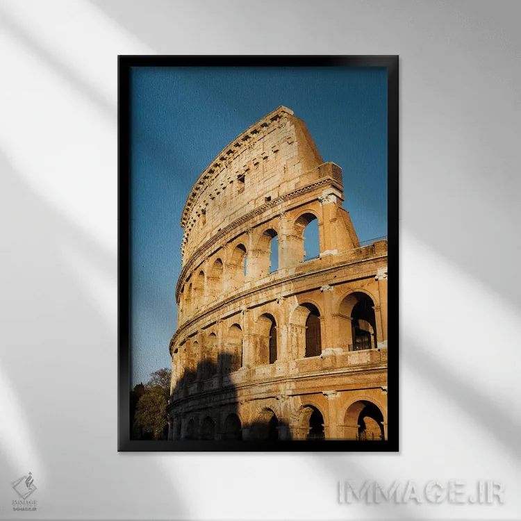 تابلو دکوراتیو Rome II,طاق های کولوسئوم، رم II اثر ماتئو کولومبو - نمای قابدار مشکی