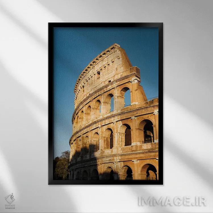 تابلو دکوراتیو Rome II,طاق های کولوسئوم، رم II اثر ماتئو کولومبو - نمای قابدار مشکی