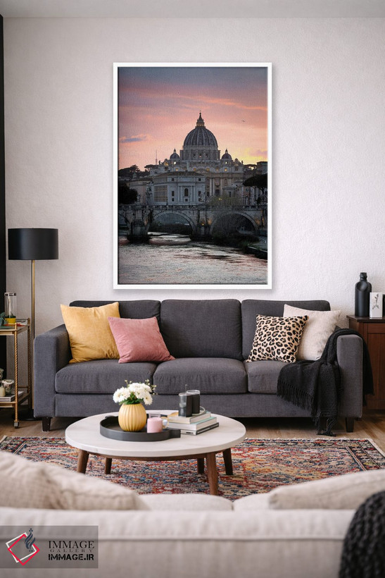 تابلو دکوراتیو Rome IV,غروب بر واتیکان، رم ۴ اثر ماتئو کولومبو - D1W