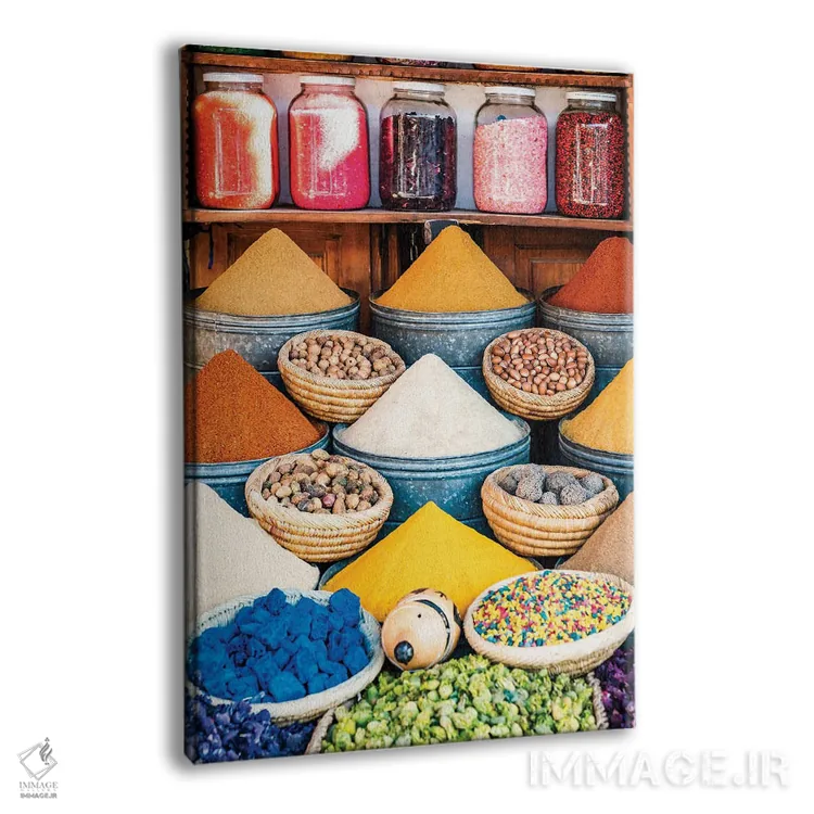 تابلو دکوراتیو Morocco I,ادویه های رنگارنگ، مراکش I اثر ماتئو کولومبو - نمای پرسپکتیو محصول
