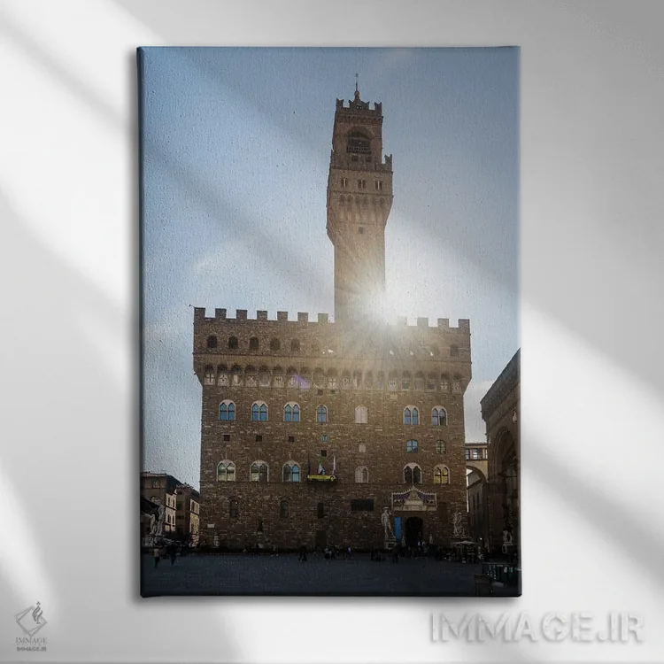 تابلو دکوراتیو Florence, Italy,پالازو وکیو، فلورانس، ایتالیا اثر ماتئو کولومبو - نمای روبهرو روی دیوار