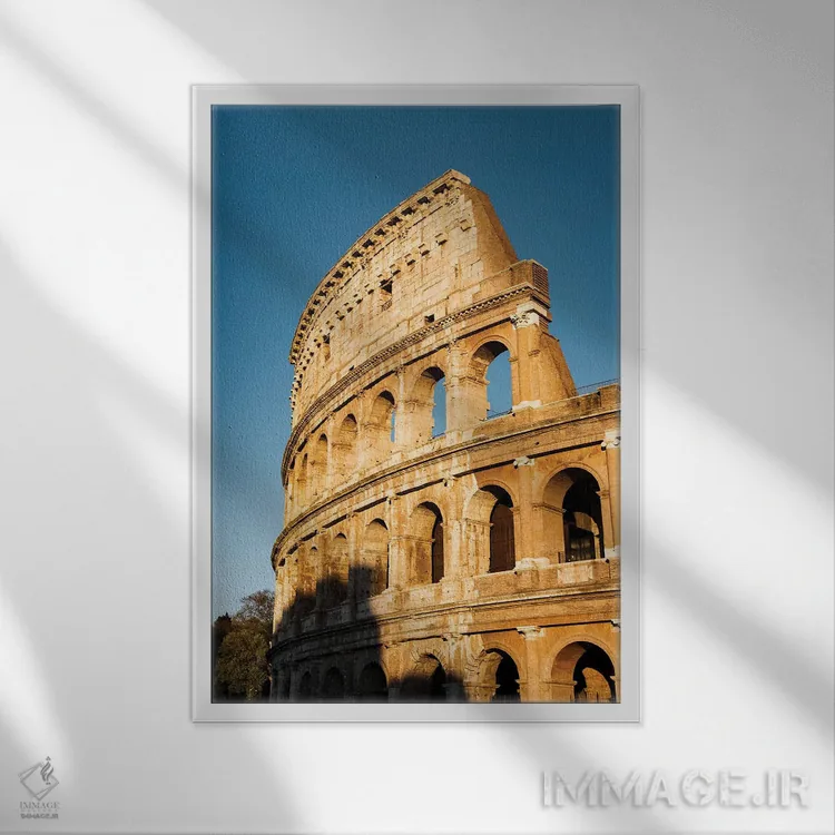 تابلو دکوراتیو Rome II,طاق های کولوسئوم، رم II اثر ماتئو کولومبو - نمای قابدار سفید