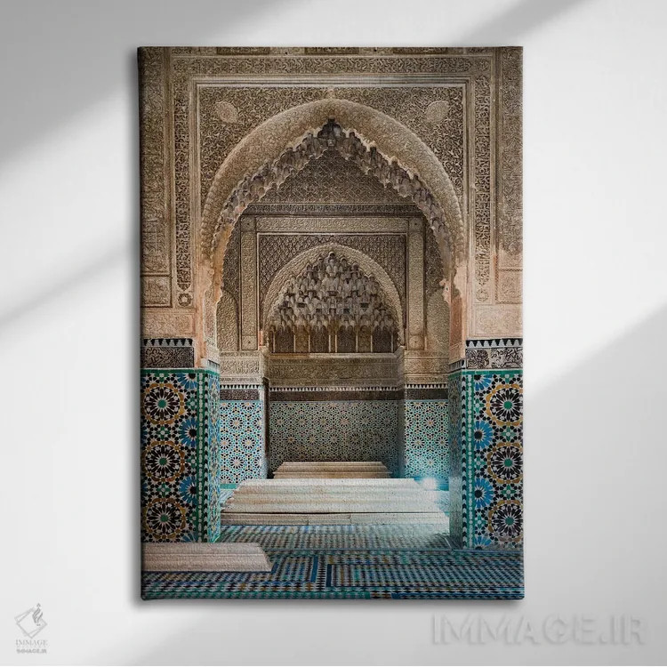 تابلو دکوراتیو معماری مراکشی اثر ماتئو کولومبو - نمای روبهرو روی دیوار