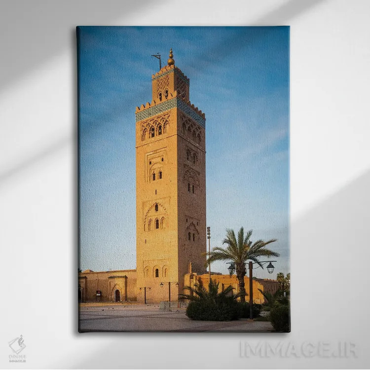 تابلو دکوراتیو Morocco II,طلوع خورشید در مسجد، مراکش II اثر ماتئو کولومبو - نمای روبهرو روی دیوار
