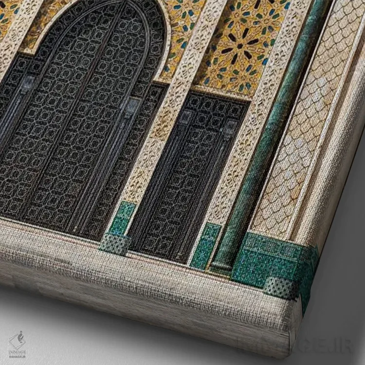 تابلو دکوراتیو معماری مراکشی II اثر ماتئو کولومبو - نمای نزدیک بافت بوم