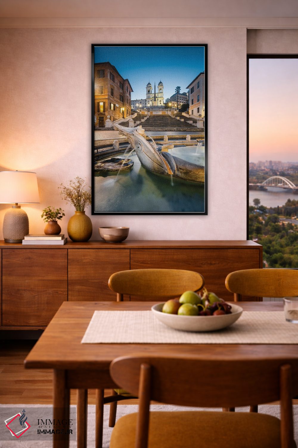 تابلو دکوراتیو Rome, Italy II,پیاتزا دی اسپانیا، رم، ایتالیا II اثر ماتئو کولومبو - D6B