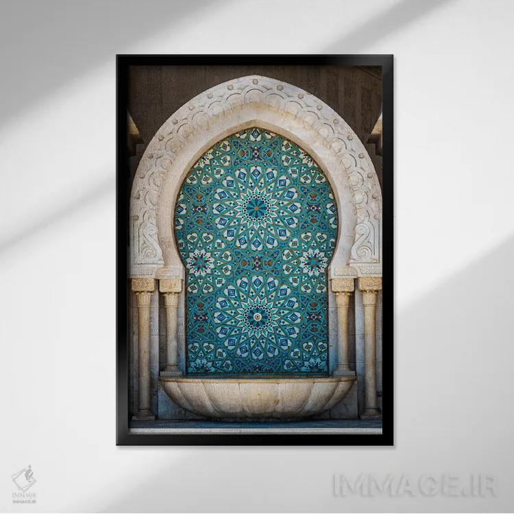 تابلو دکوراتیو معماری مراکشی III اثر ماتئو کولومبو - نمای قابدار مشکی