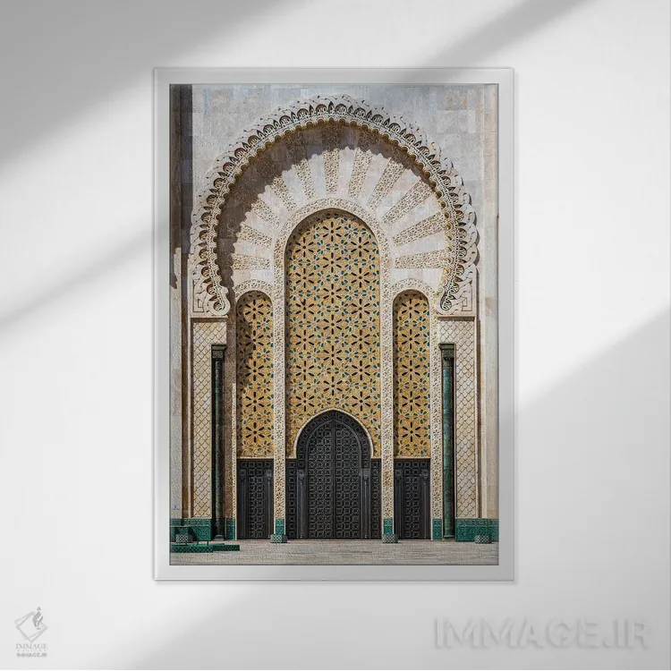 تابلو دکوراتیو معماری مراکشی II اثر ماتئو کولومبو - نمای قابدار سفید