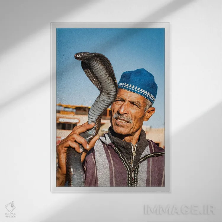 تابلو دکوراتیو Morocco II,مارگیر، مراکش II اثر ماتئو کولومبو - نمای قابدار سفید