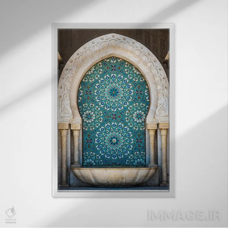 تابلو دکوراتیو معماری مراکشی III اثر ماتئو کولومبو - نمای قابدار سفید