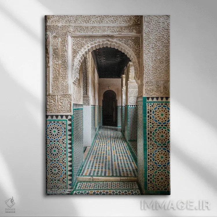 تابلو دکوراتیو معماری مراکشی V اثر ماتئو کولومبو - نمای روبهرو روی دیوار