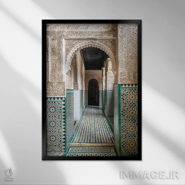 تابلو دکوراتیو معماری مراکشی V اثر ماتئو کولومبو - نمای قابدار مشکی