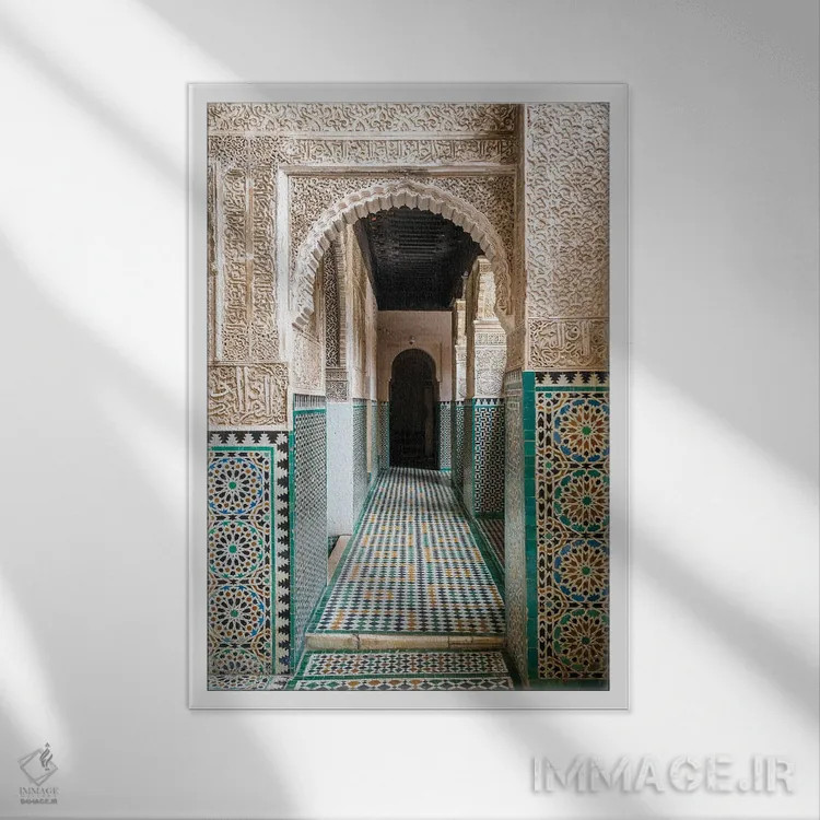 تابلو دکوراتیو معماری مراکشی V اثر ماتئو کولومبو - نمای قابدار سفید