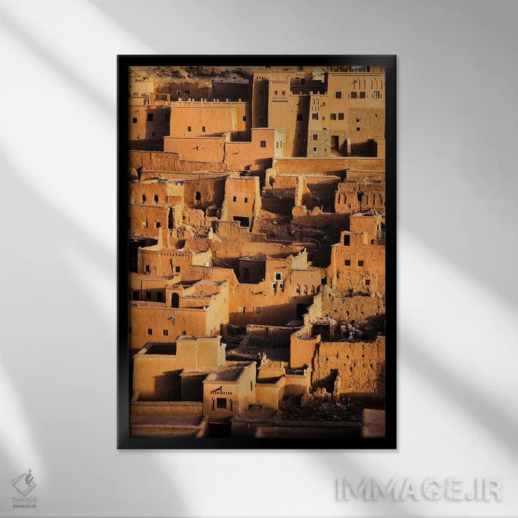 تابلو دکوراتیو Morocco I,قصبه، مراکش I اثر ماتئو کولومبو - نمای قابدار مشکی
