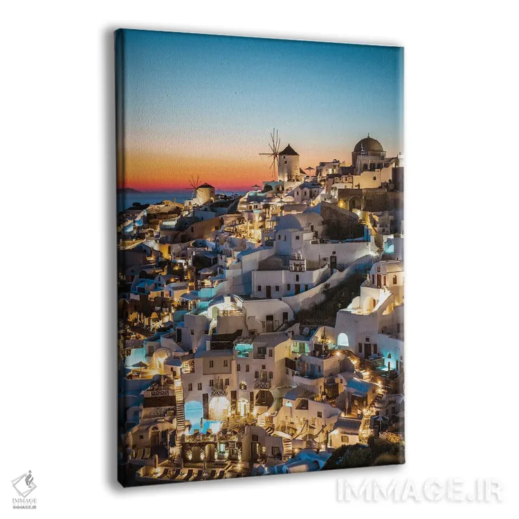تابلو دکوراتیو Santorini,غروب در اویا، سانتورینی اثر ماتئو کولومبو - نمای پرسپکتیو محصول