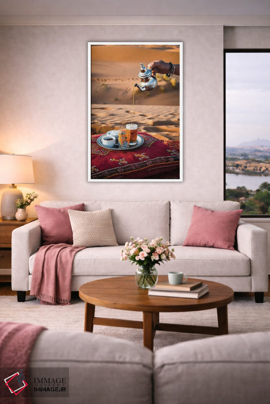 تابلو دکوراتیو Morocco,چای در کویر، مراکش اثر ماتئو کولومبو - D2W