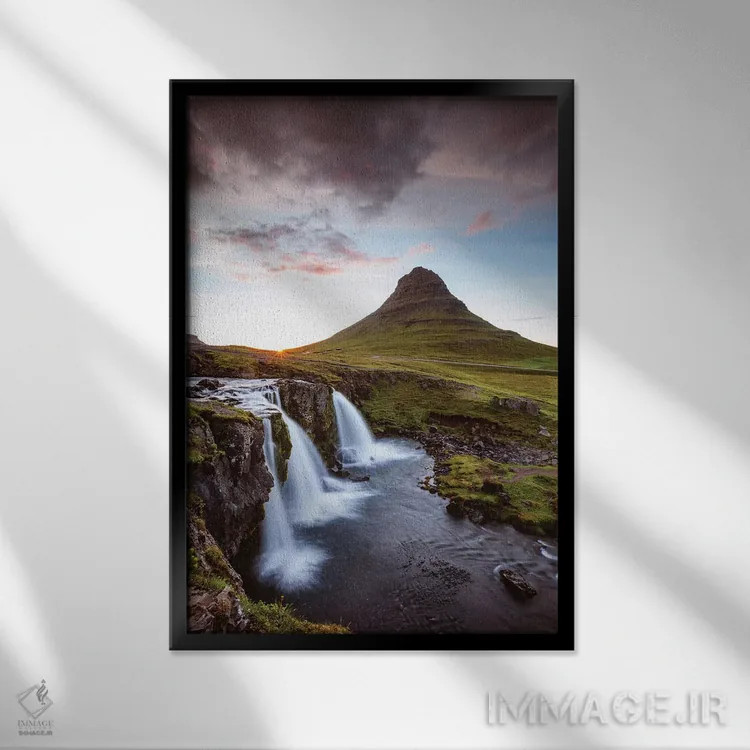 تابلو دکوراتیو Iceland II,کوه نماباور کرکجوفل، ایسلند II اثر ماتئو کولومبو - نمای قابدار مشکی