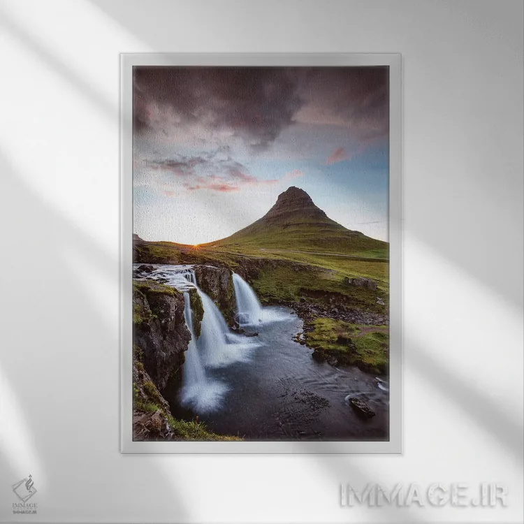تابلو دکوراتیو Iceland II,کوه نماباور کرکجوفل، ایسلند II اثر ماتئو کولومبو - نمای قابدار سفید