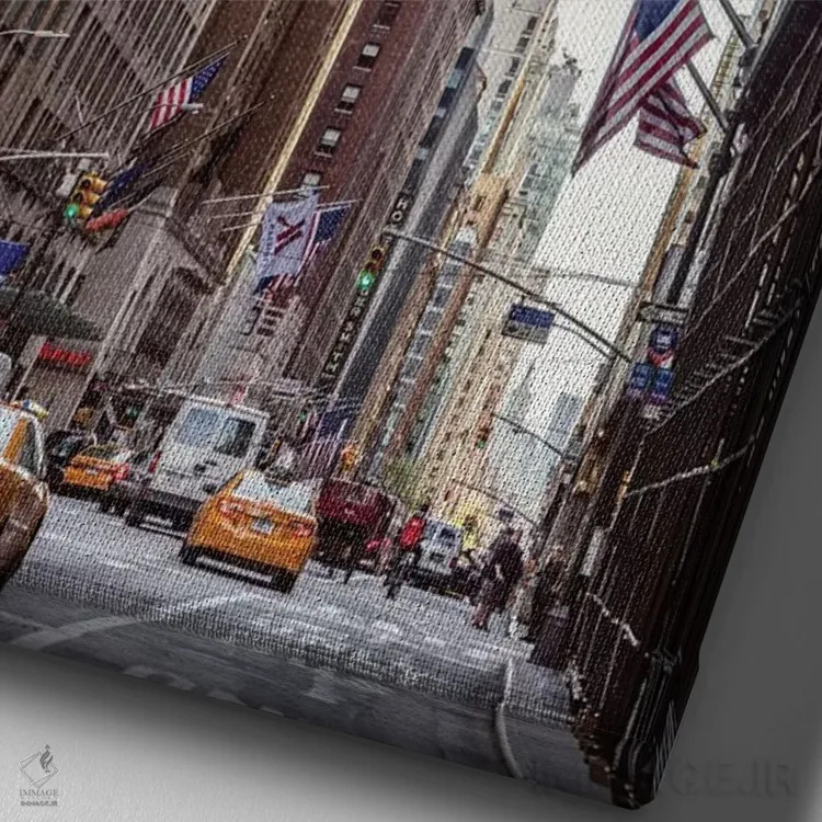 تابلو دکوراتیو New York,خیابان لکسینگتون و ساختمان کرایسلر، نیویورک اثر ماتئو کولومبو - نمای نزدیک بافت بوم