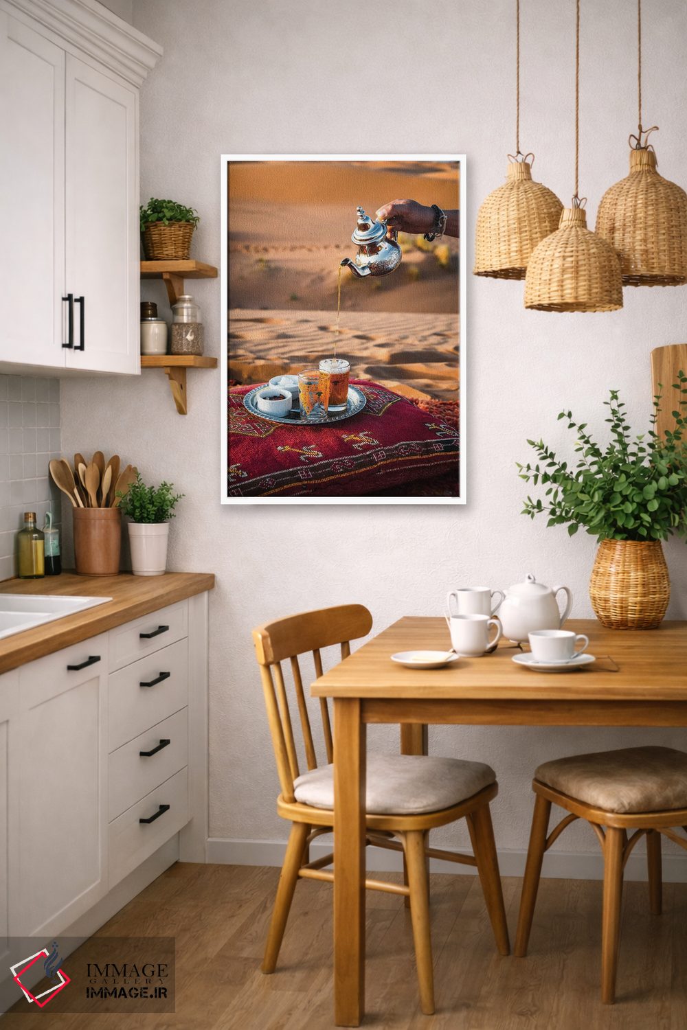 تابلو دکوراتیو Morocco,چای در کویر، مراکش اثر ماتئو کولومبو - D5W