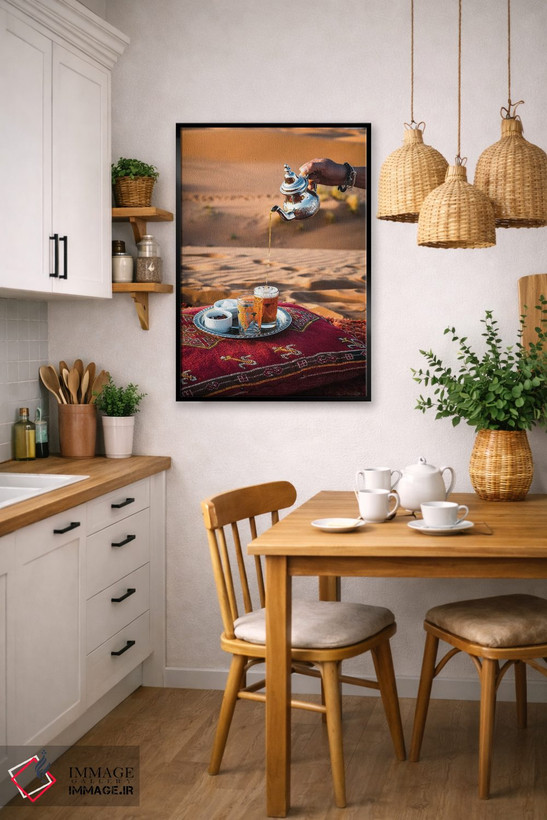 تابلو دکوراتیو Morocco,چای در کویر، مراکش اثر ماتئو کولومبو - D6B