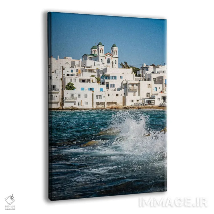 تابلو دکوراتیو Paros, Greece,شهر قدیمی و دریا، پاروس، یونان اثر ماتئو کولومبو - نمای پرسپکتیو محصول