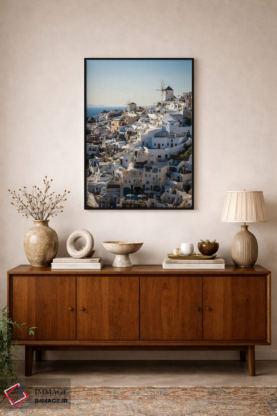 تابلو دکوراتیو Santorini,تابستان یونانی، سانتورینی اثر ماتئو کولومبو - D1B