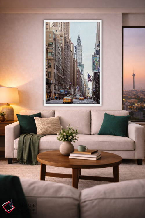تابلو دکوراتیو New York,خیابان لکسینگتون و ساختمان کرایسلر، نیویورک اثر ماتئو کولومبو - D1W