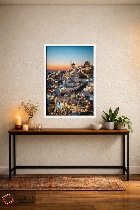 تابلو دکوراتیو Santorini,غروب در اویا، سانتورینی اثر ماتئو کولومبو - D2W