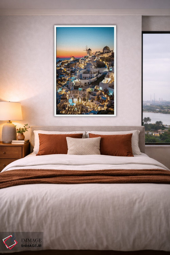 تابلو دکوراتیو Santorini,غروب در اویا، سانتورینی اثر ماتئو کولومبو - D3W