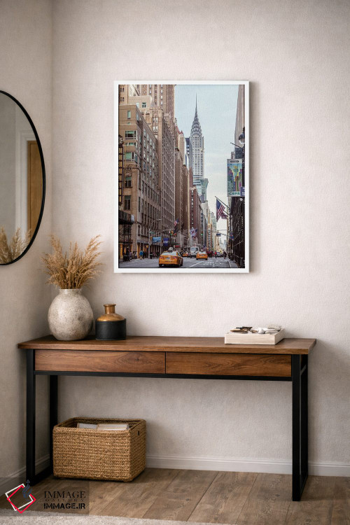 تابلو دکوراتیو New York,خیابان لکسینگتون و ساختمان کرایسلر، نیویورک اثر ماتئو کولومبو - D4W