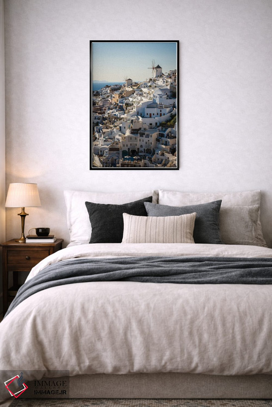 تابلو دکوراتیو Santorini,تابستان یونانی، سانتورینی اثر ماتئو کولومبو - D6B