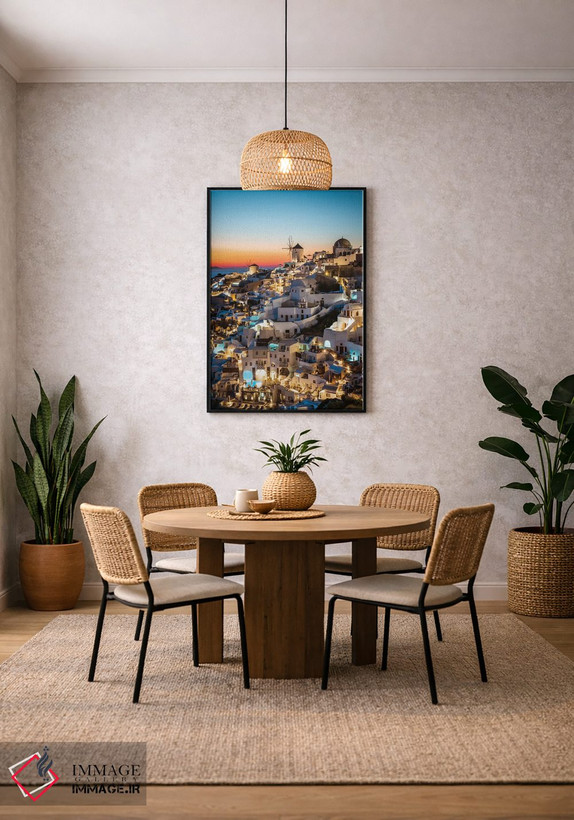 تابلو دکوراتیو Santorini,غروب در اویا، سانتورینی اثر ماتئو کولومبو - D5B