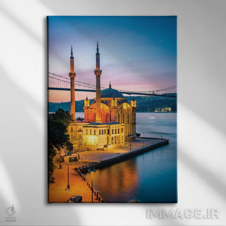تابلو دکوراتیو Istanbul Ii,مسجد اورتاکوی بر بسفر، استانبول II اثر ماتئو کولومبو - نمای روبهرو روی دیوار