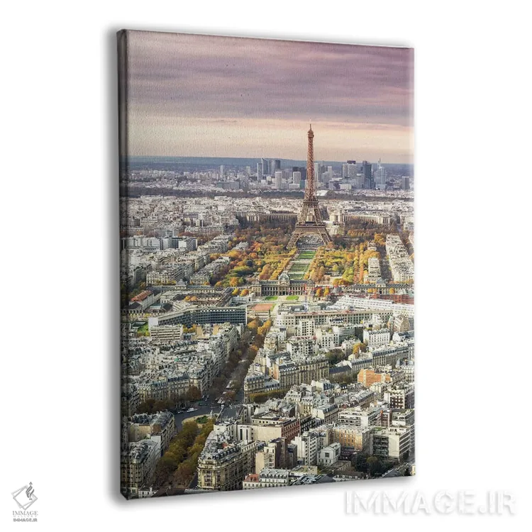 تابلو دکوراتیو France I,پاریس و برج ایفل در غروب، فرانسه I اثر ماتئو کولومبو - نمای پرسپکتیو محصول