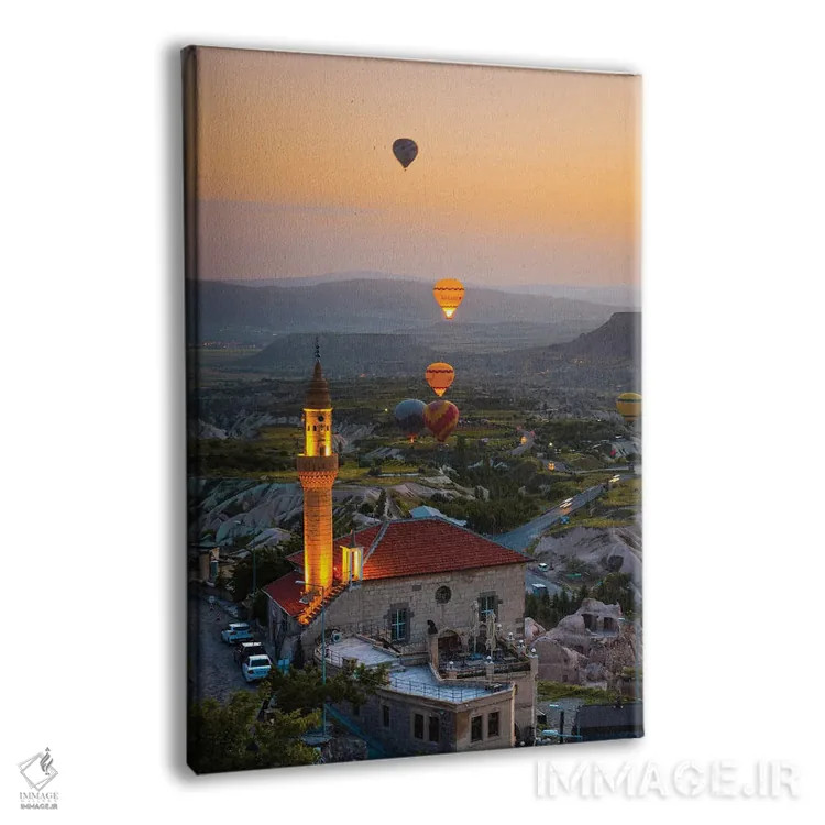 تابلو دکوراتیو Turkey,طلوع نور بر کاپادوکیه، ترکیه اثر ماتئو کولومبو - نمای پرسپکتیو محصول