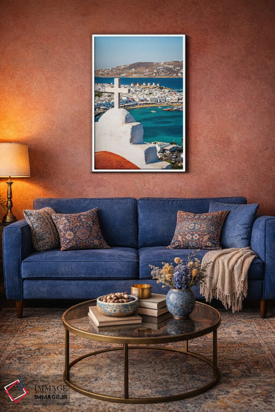 تابلو دکوراتیو Greece,میکونوس در تابستان، یونان اثر ماتئو کولومبو - D2W