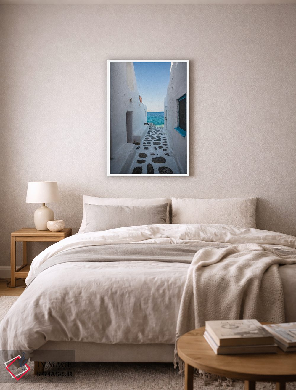 تابلو دکوراتیو Mykonos, Greece,مسیر به سمت دریا، میکونوس، یونان اثر ماتئو کولومبو - D6W