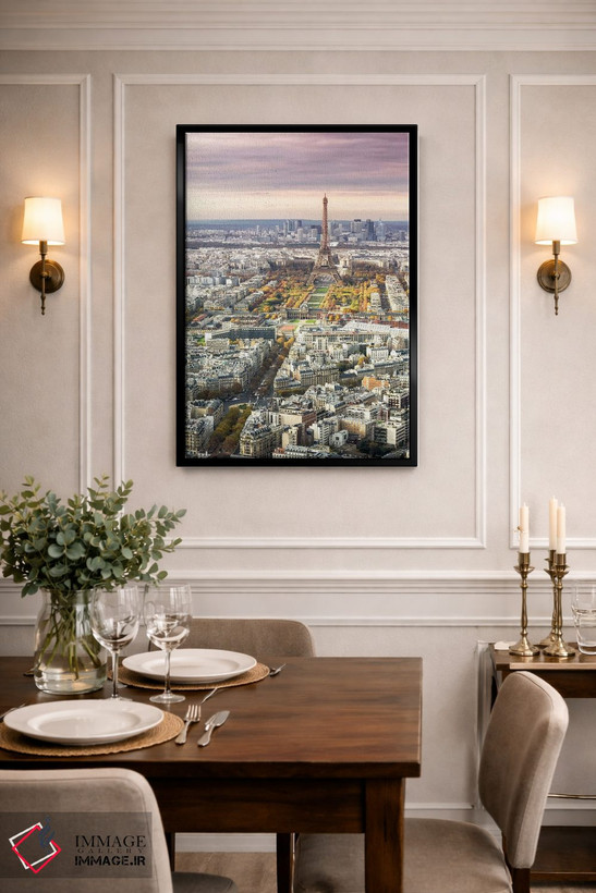 تابلو دکوراتیو France I,پاریس و برج ایفل در غروب، فرانسه I اثر ماتئو کولومبو - D2B