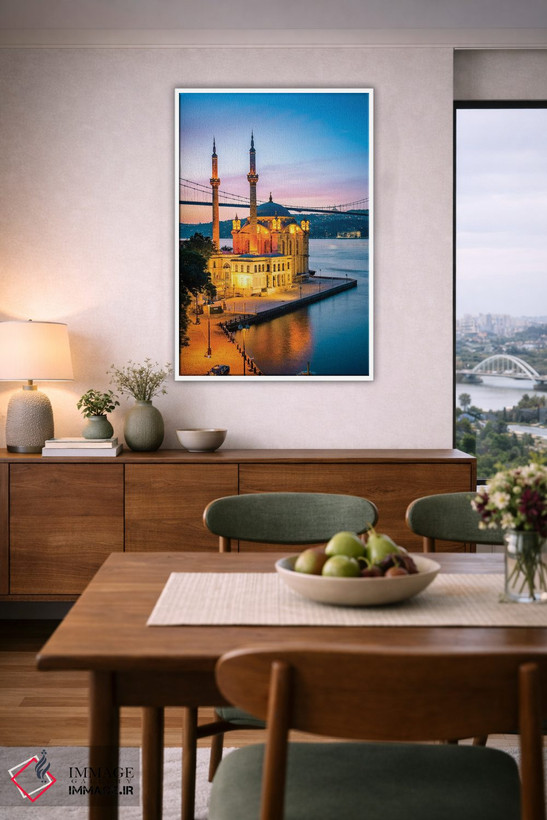 تابلو دکوراتیو Istanbul Ii,مسجد اورتاکوی بر بسفر، استانبول II اثر ماتئو کولومبو - D6W