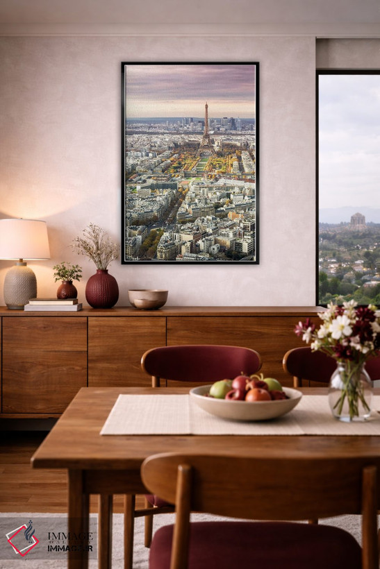 تابلو دکوراتیو France I,پاریس و برج ایفل در غروب، فرانسه I اثر ماتئو کولومبو - D6B