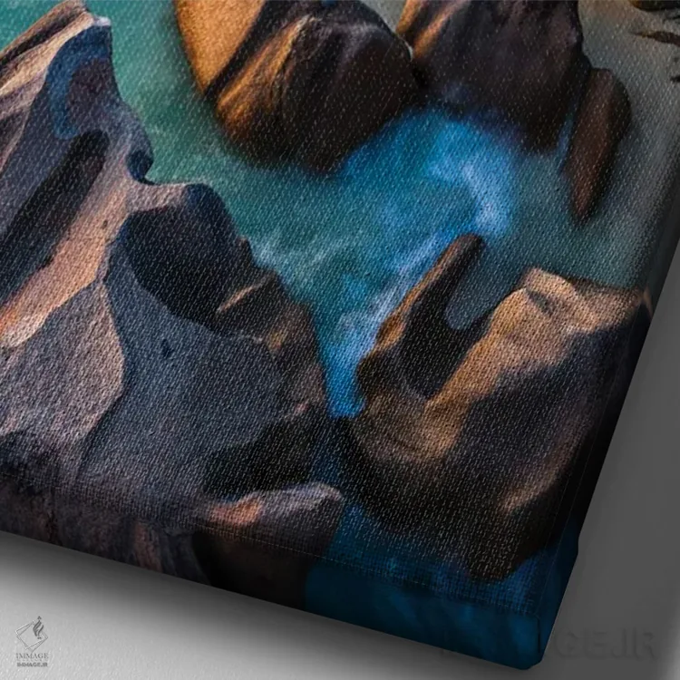 تابلو دکوراتیو La Digue, Seychelles II,غروب در جزیره گرمسیری، لا دیگو، س… اثر ماتئو کولومبو - نمای نزدیک بافت بوم