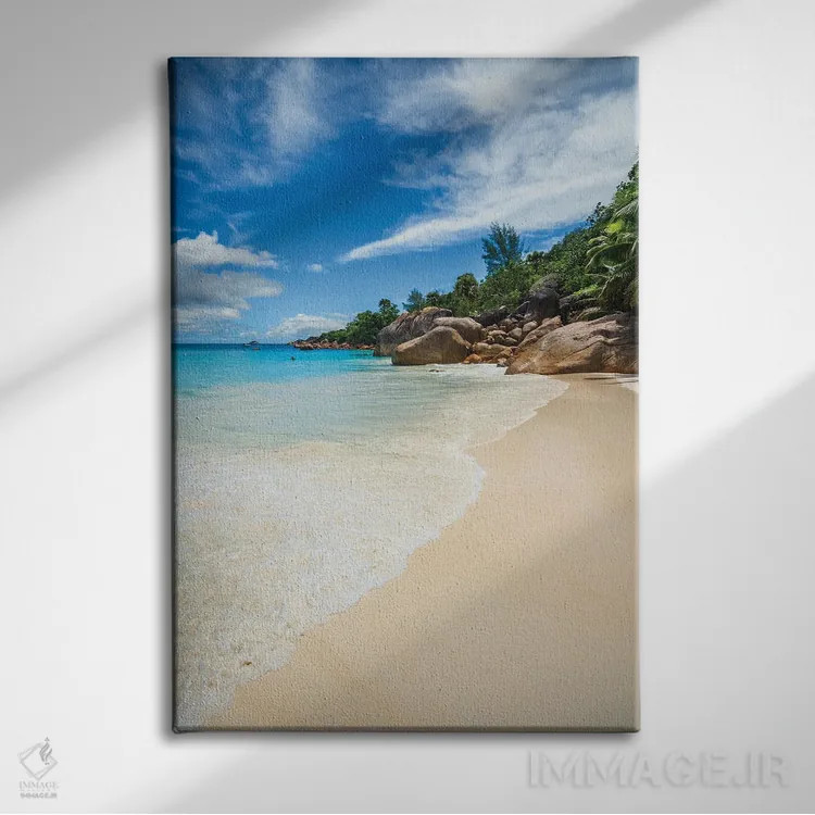 تابلو دکوراتیو Praslin, Seychelles II,ساحل معروف آنس لازیو، پراسلین، سیش… اثر ماتئو کولومبو - نمای روبهرو روی دیوار