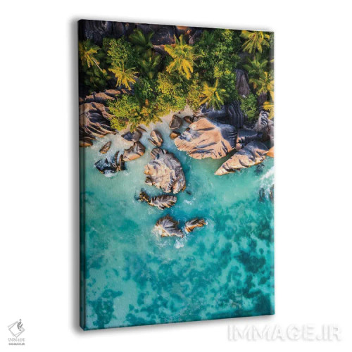 تابلو دکوراتیو La Digue Island, Seychelles I,ساحل صخره ای و اقیانوس، جزی… اثر ماتئو کولومبو - نمای پرسپکتیو محصول